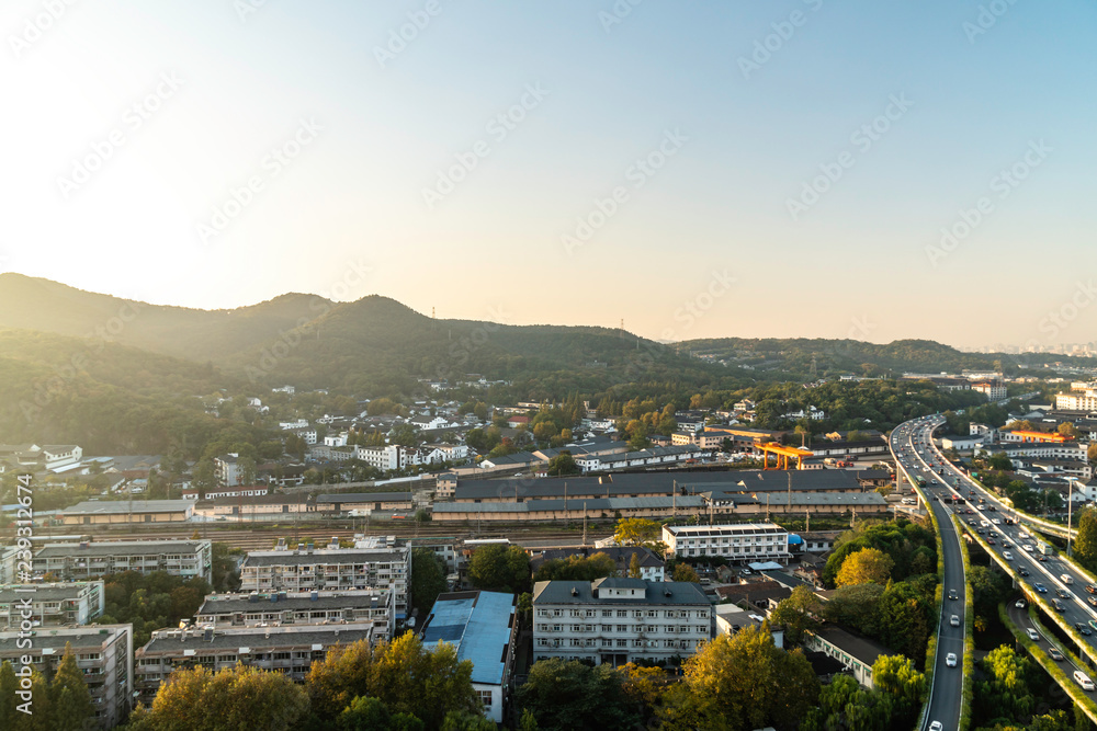 城市天际线全景