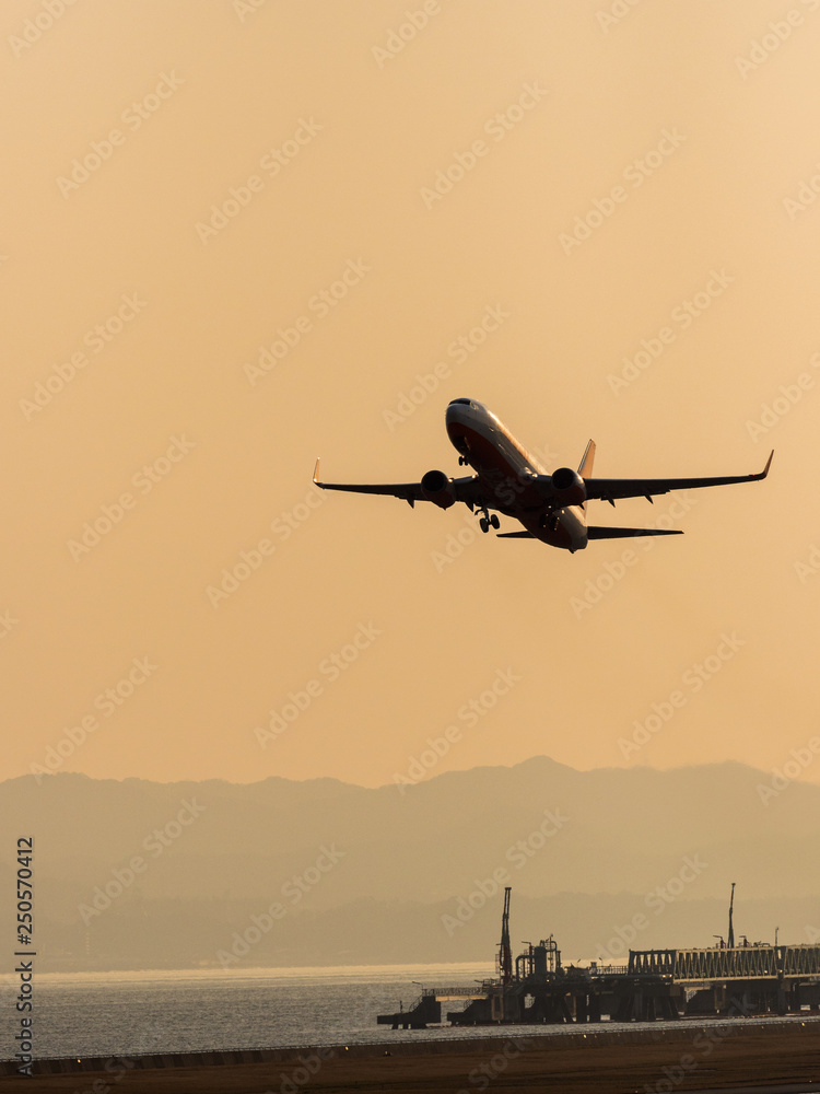 関西国際空港よりの離陸