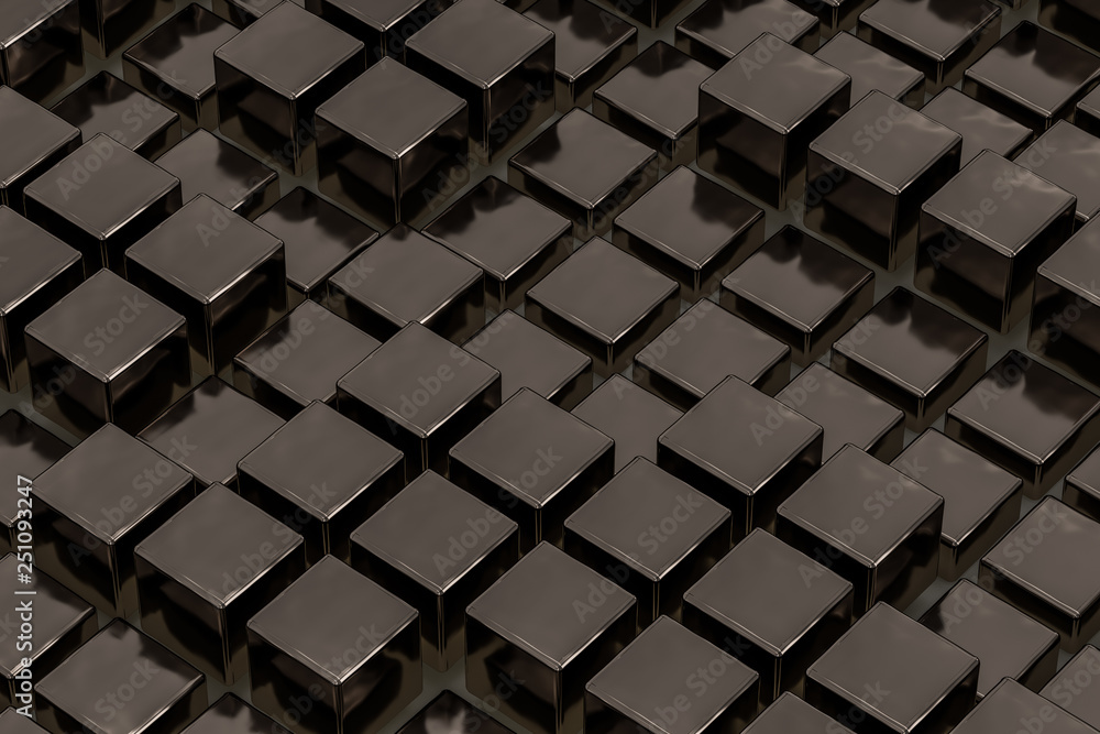 Brown chocolate, 3d rendering