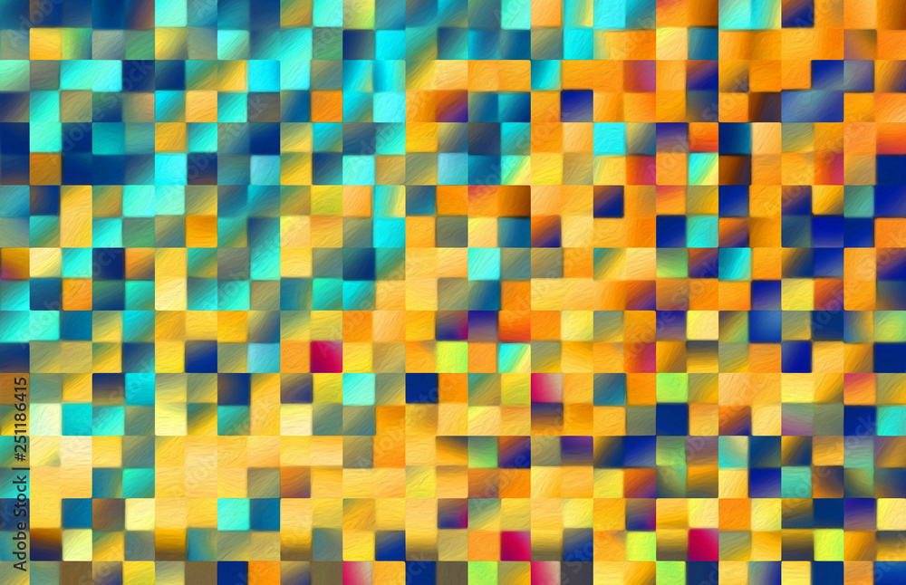 Abstract square blocks shapes gradient pattern background