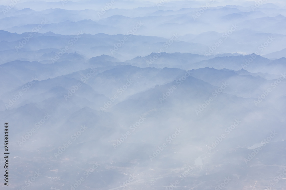 layers of mountain landscape