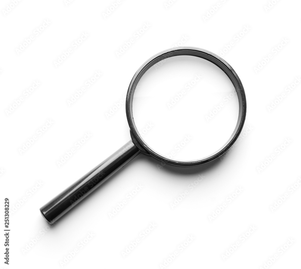 Magnifier on white background