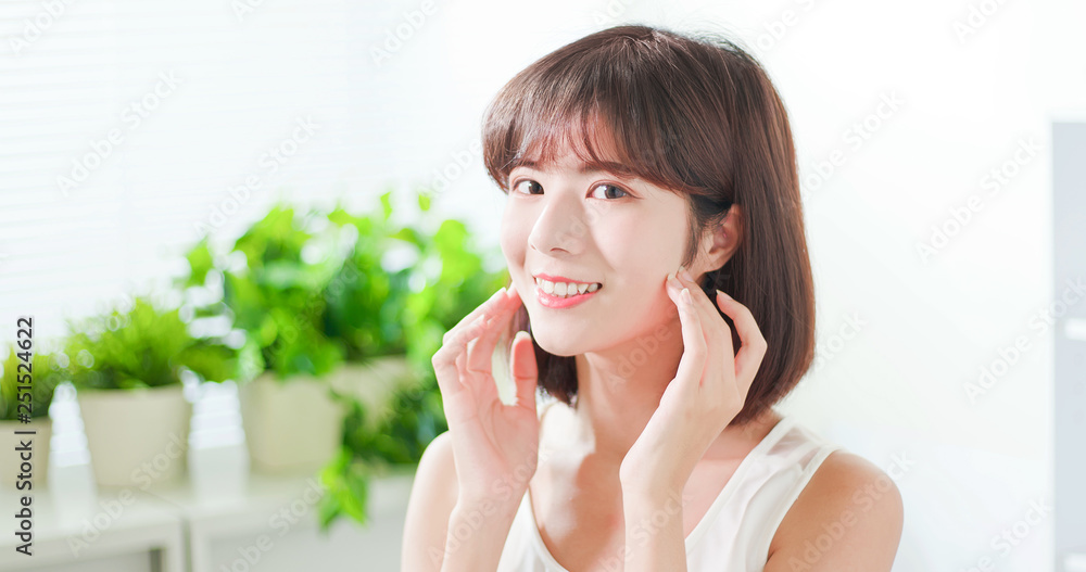 Young asian skin care woman