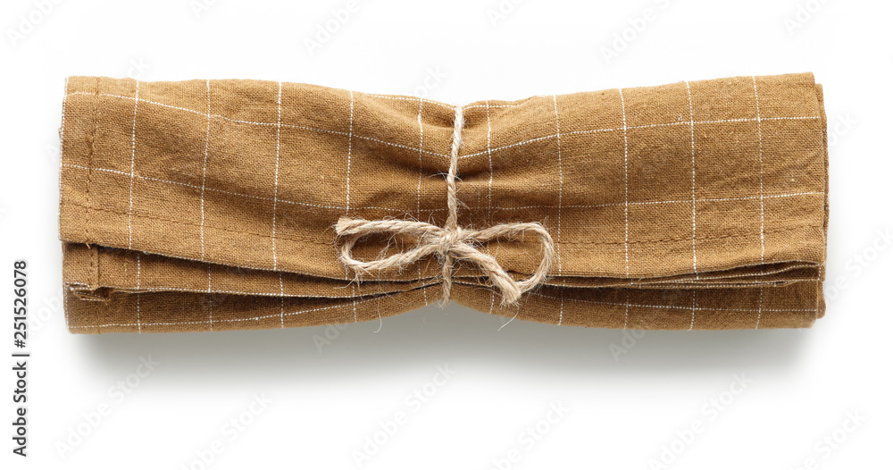 folded linen napkin