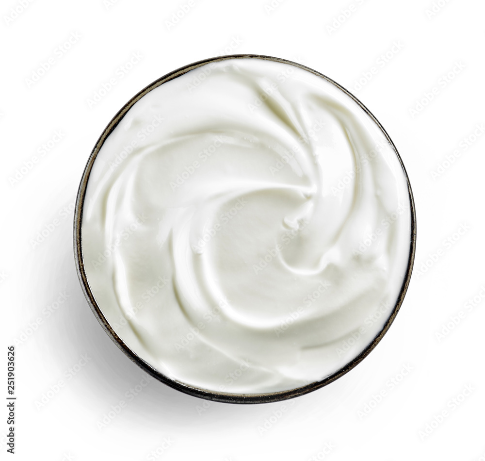 bowl of sour cream or greek yogurt