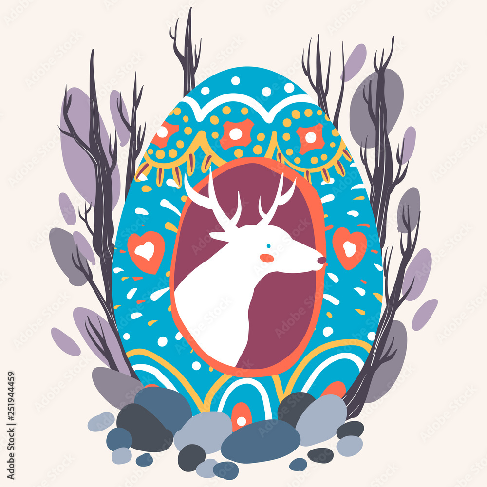 Easter egg design illustration