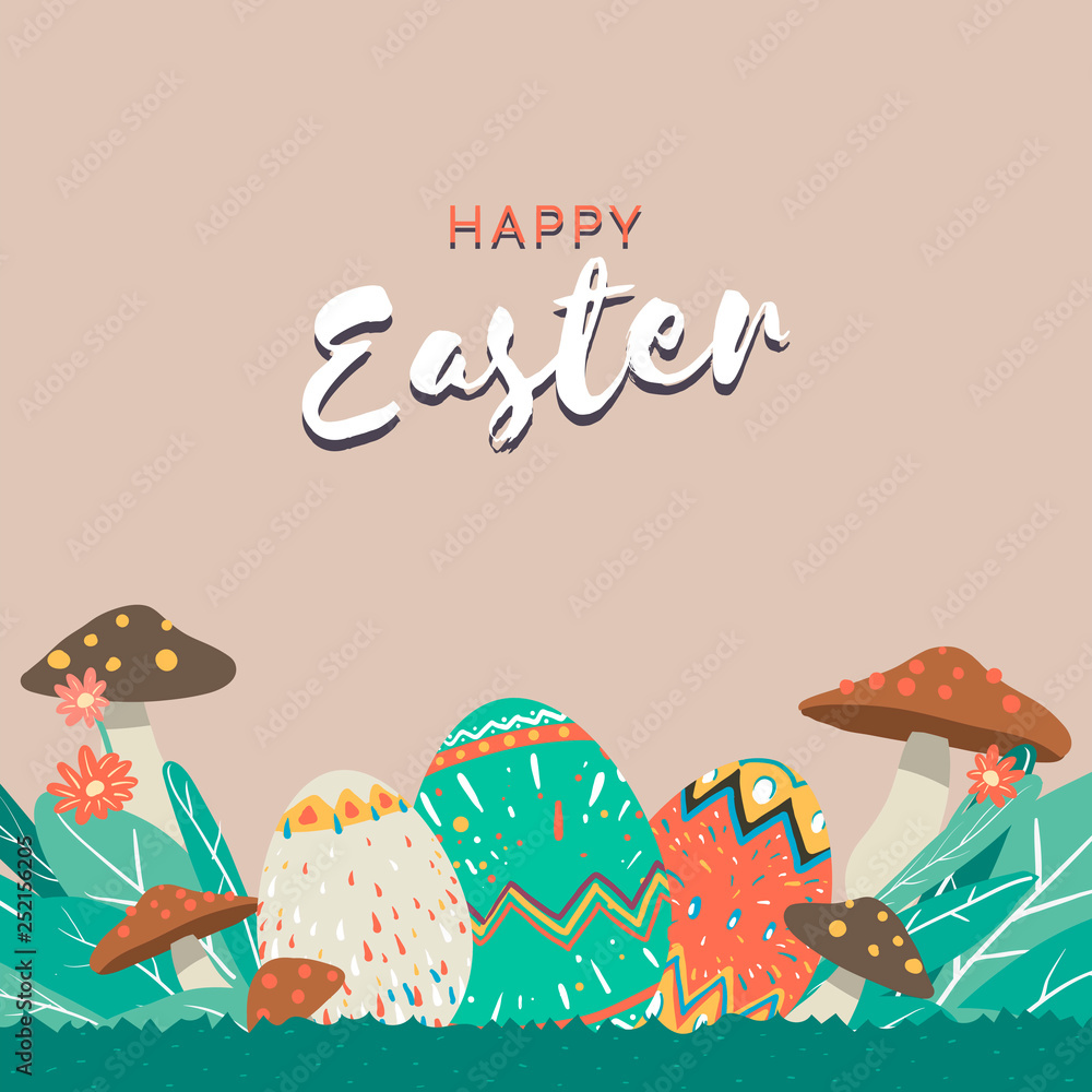 Easter border illustration