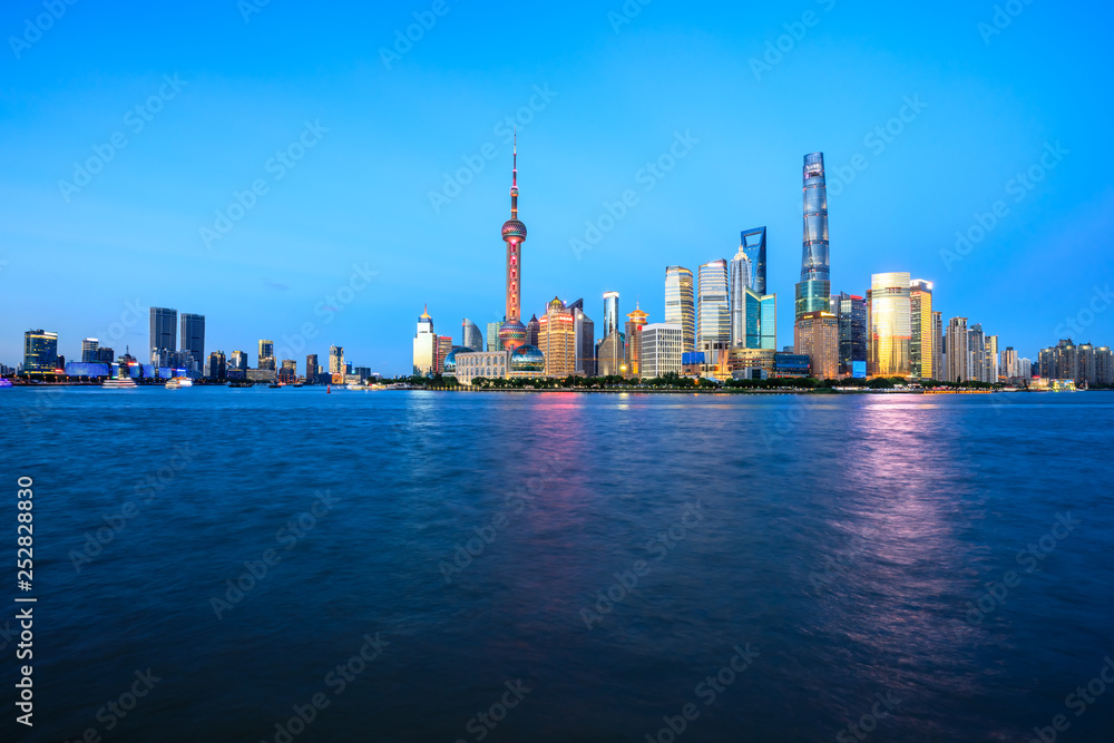 Beautiful Shanghai city scenery at night