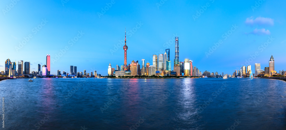 Beautiful Shanghai city scenery at night