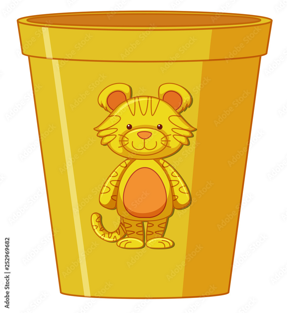 A yellow plastic cup