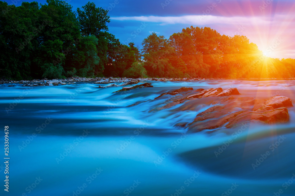 River water and sun