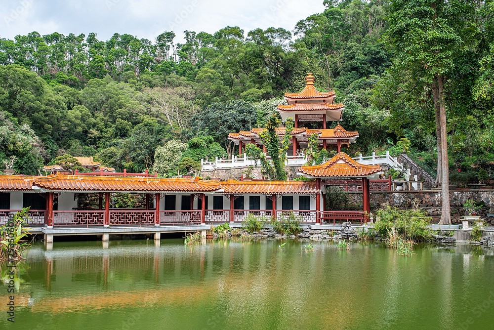 深圳仙湖植物园盆景园古建筑庭院