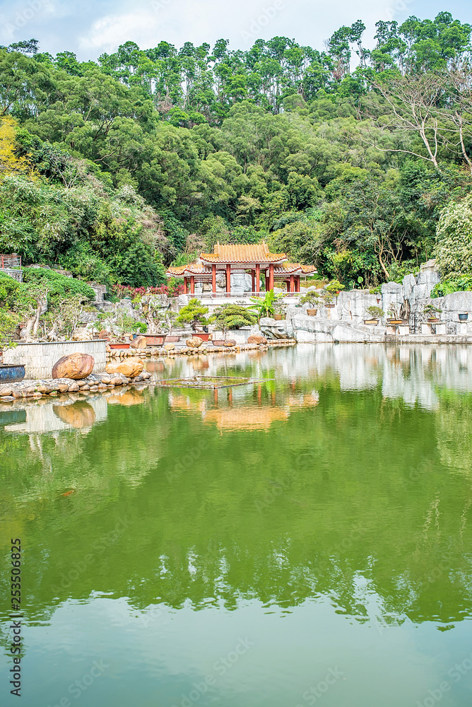 深圳仙湖植物园盆景园古建筑庭院