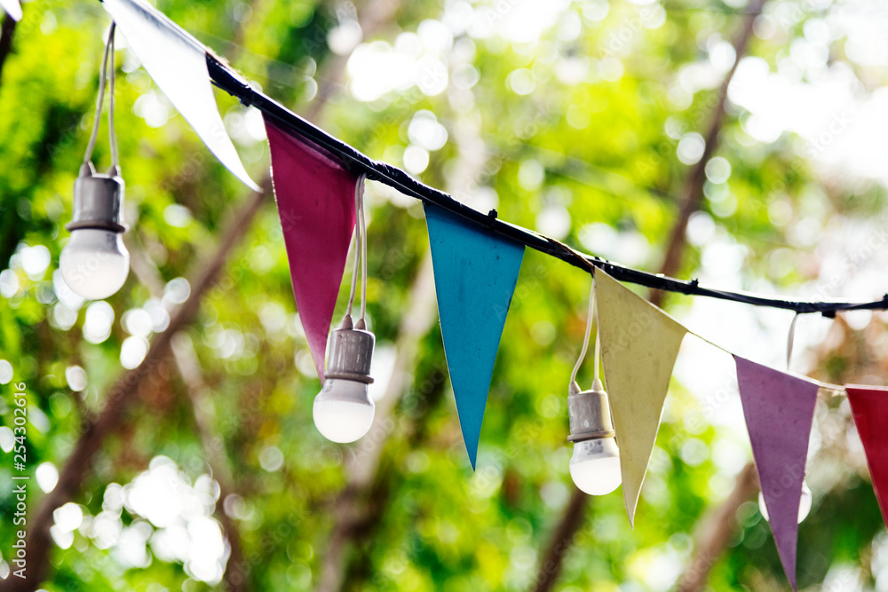 Triangular festive decorations