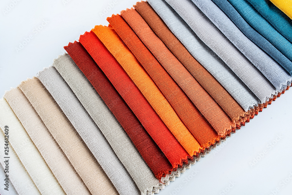 Interior design curtain fabric color card sample