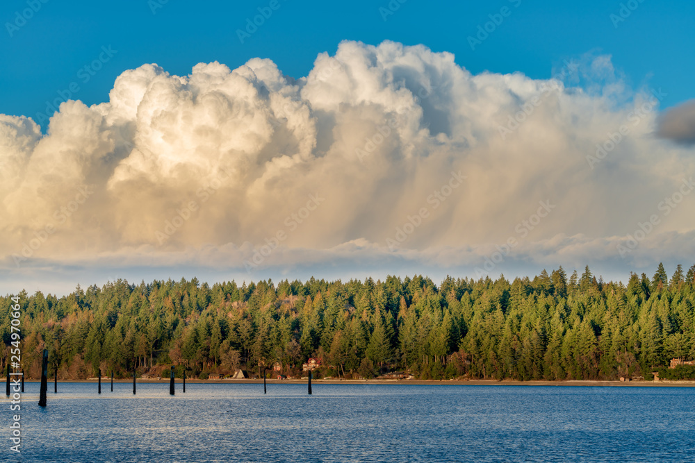 Cumulus clouds Over Puget Sound