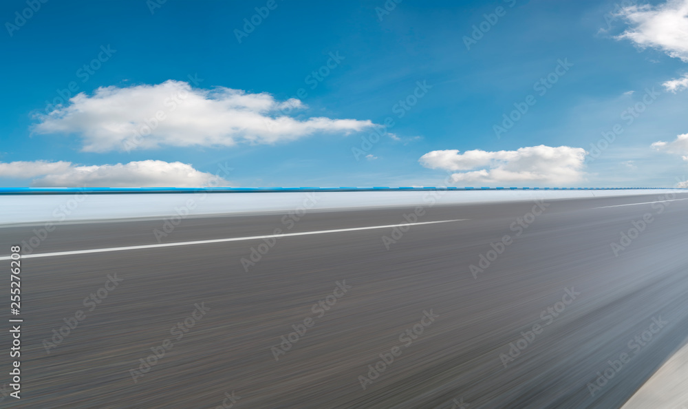 Road surface and sky cloud landscape..