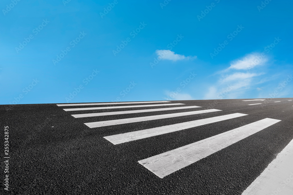 Road surface and sky cloud landscape..