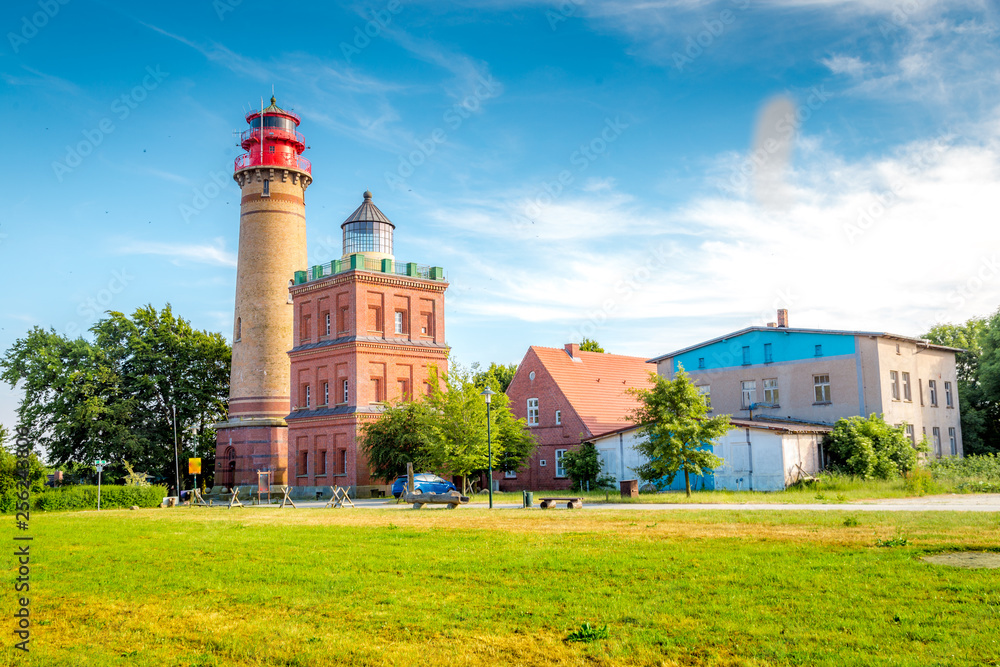 Kap Arkona lighthouse in summer, Rügen, Ostsee, Germany