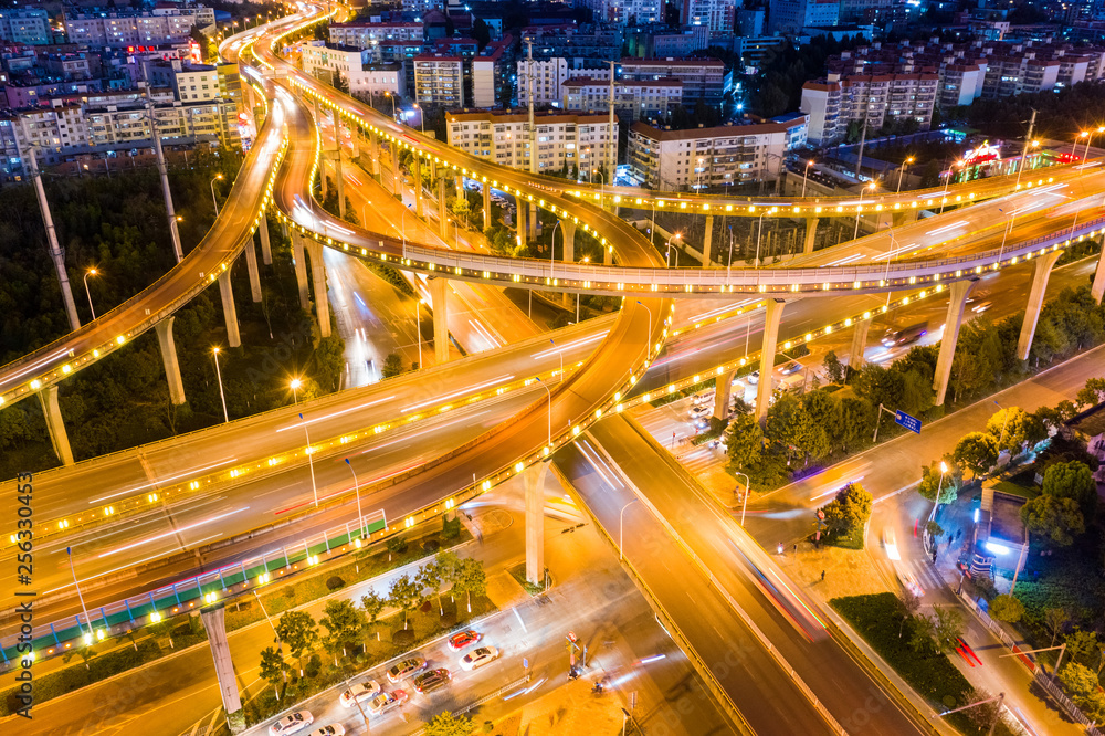 overpass closeup at night