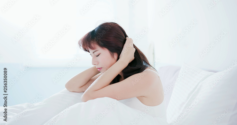 Woman has a trouble sleeping