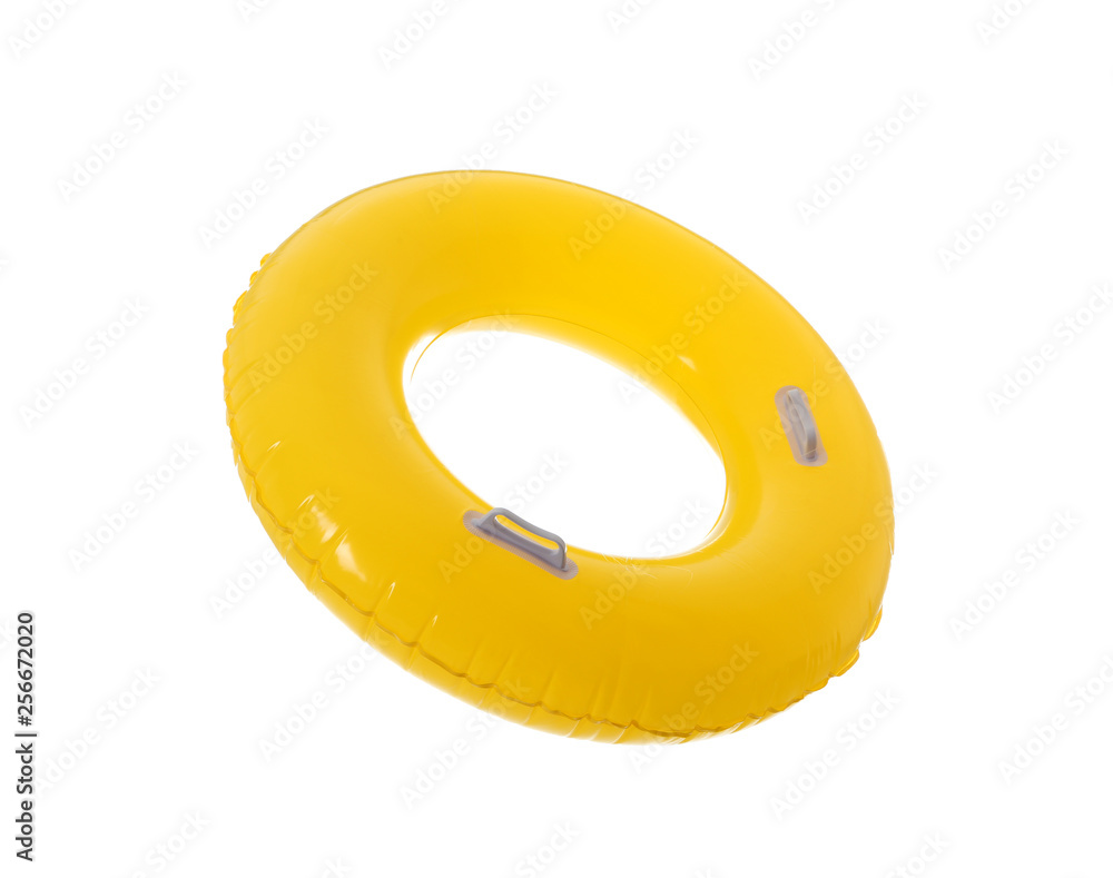 Inflatable ring on white background