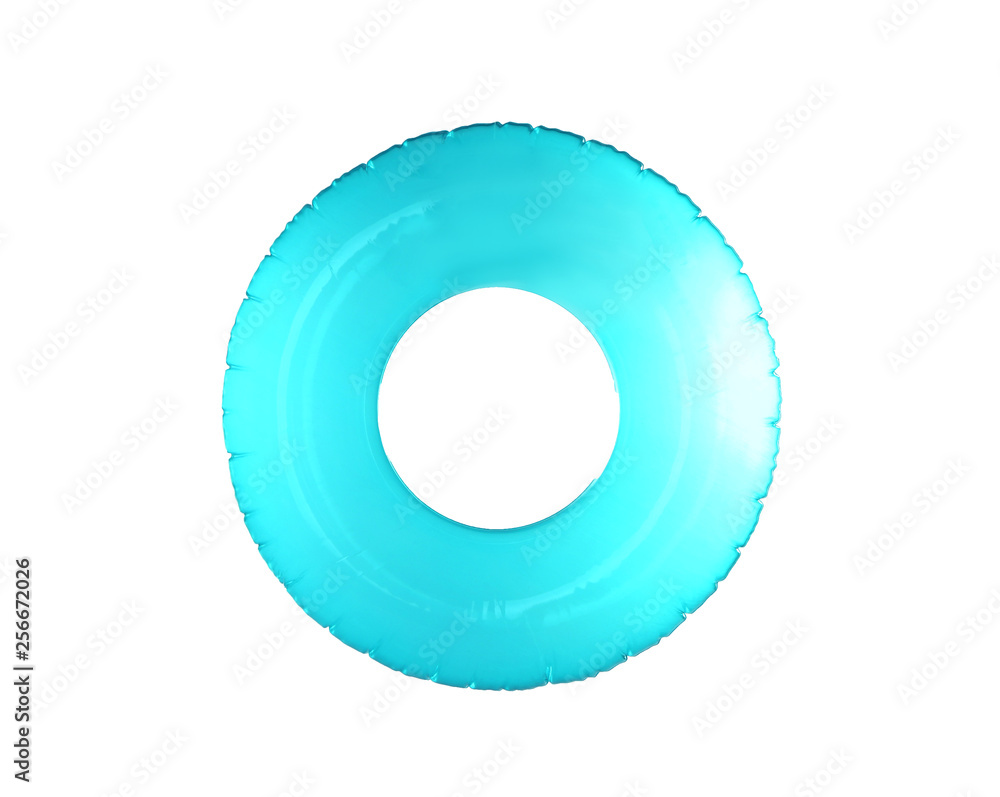 Inflatable ring on white background