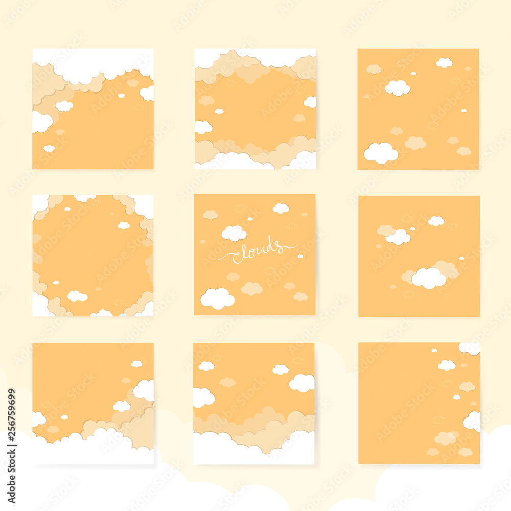 Cloudy yellow sky pattern