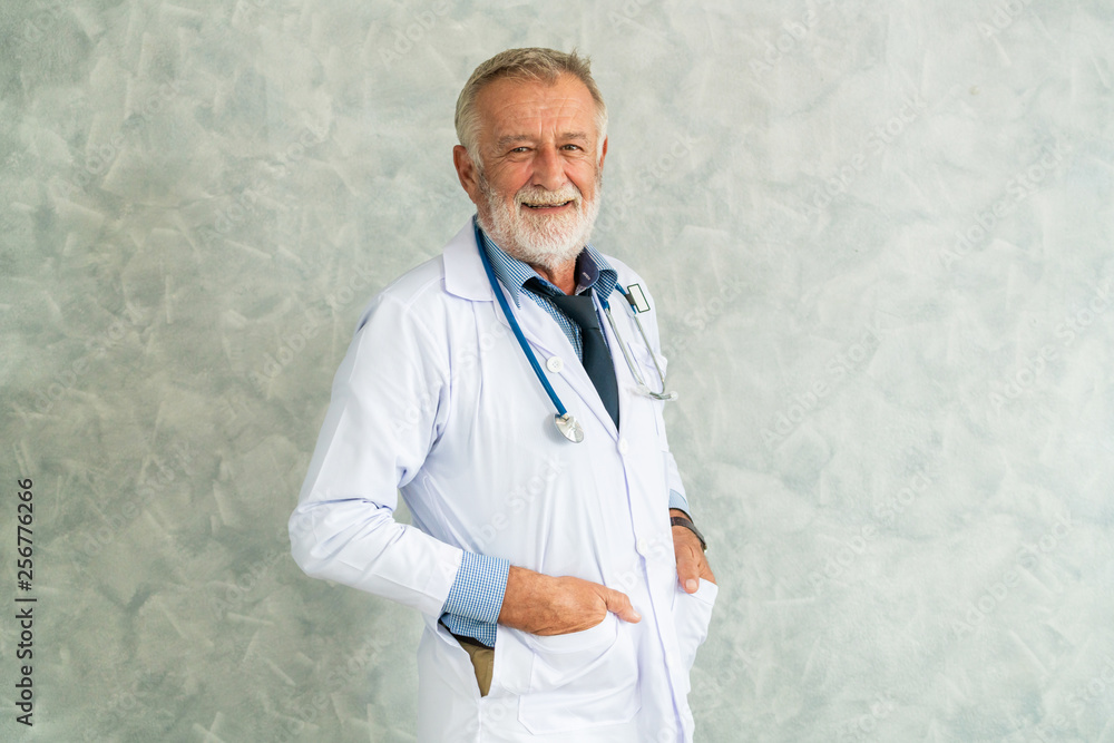 Doctor working in hospital office. Medical healthcare concept.