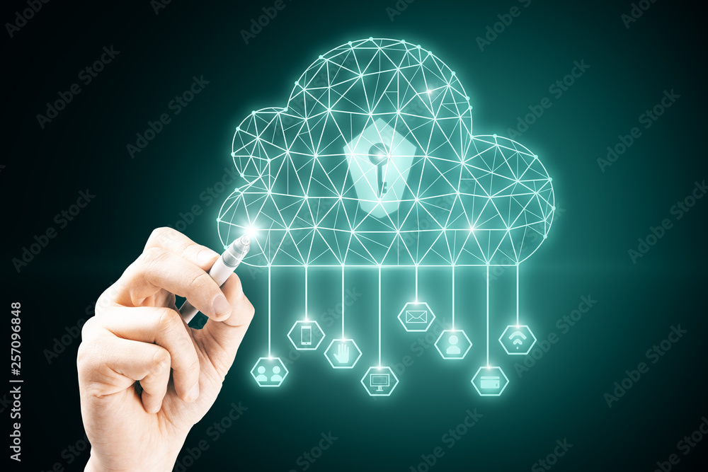 Cloud computing and technology concept