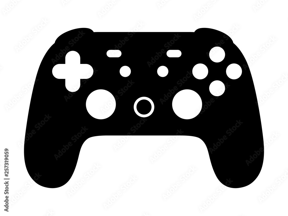 Cloud gaming video game controller flat vector icon for games and websites.