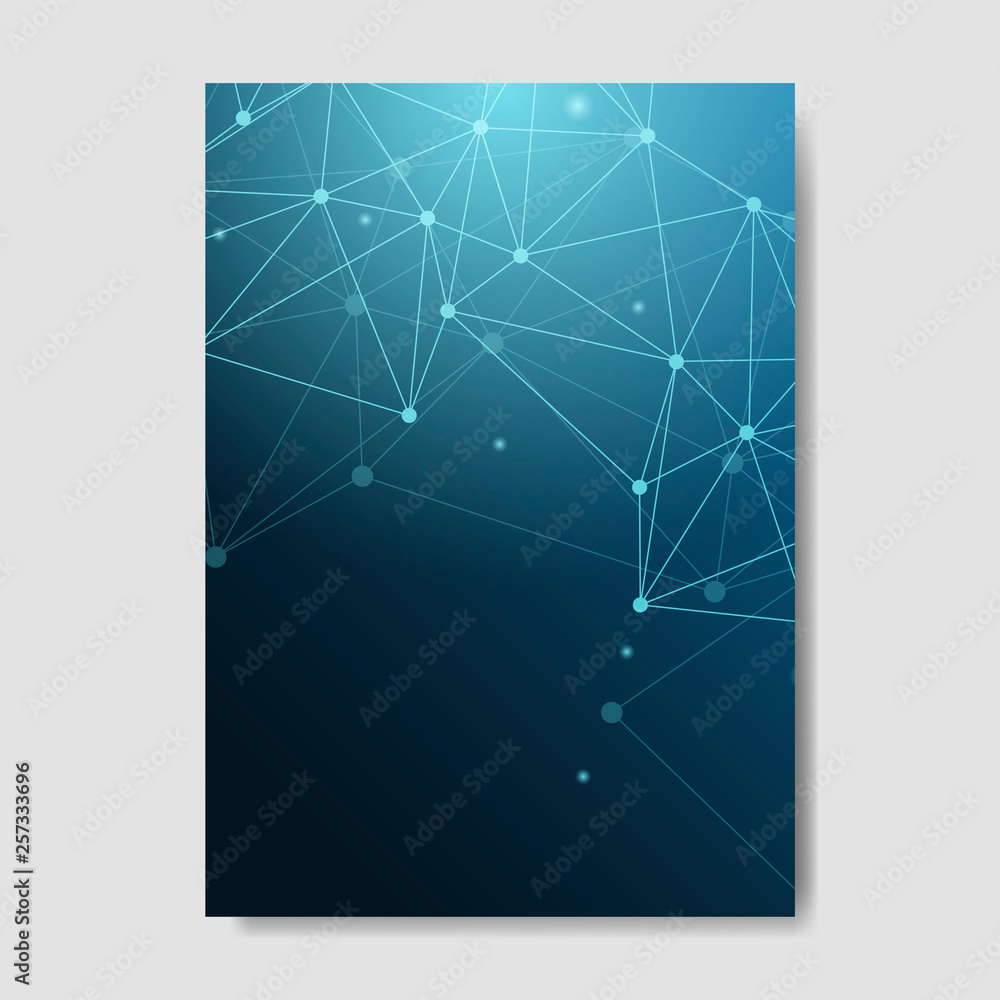 Blue neural network illustration