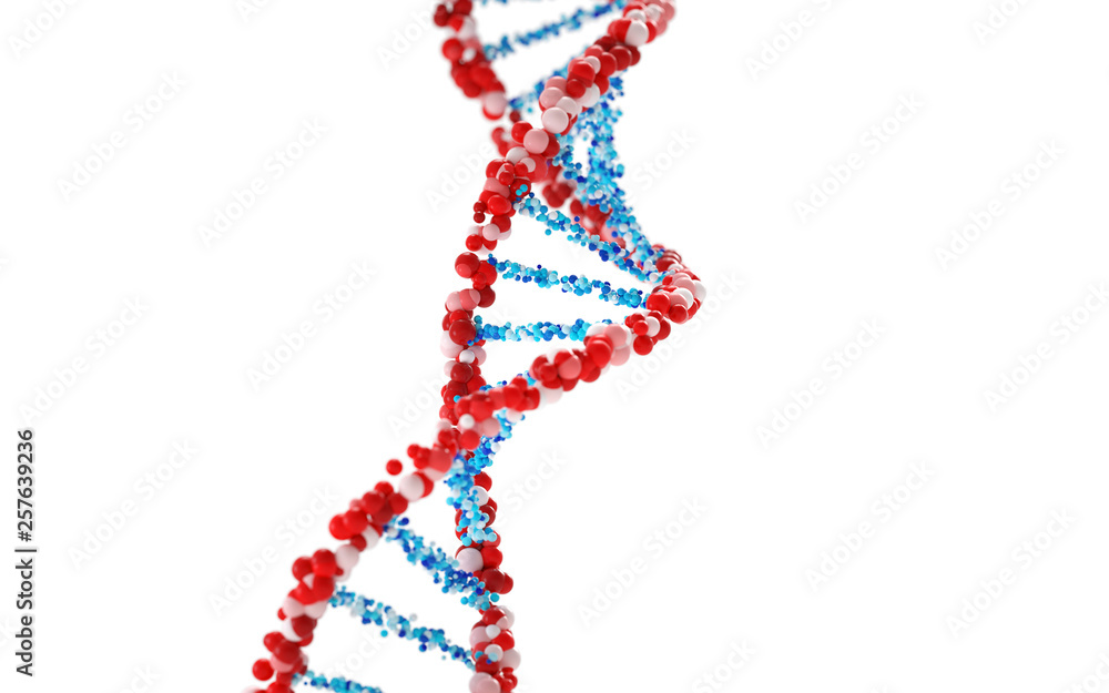 DNA molecules, structure of the genetic code, 3d rendering,conceptual image.