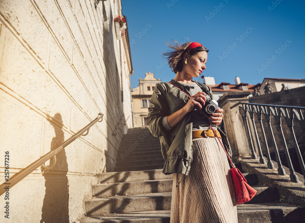 Attractive young girl on the street