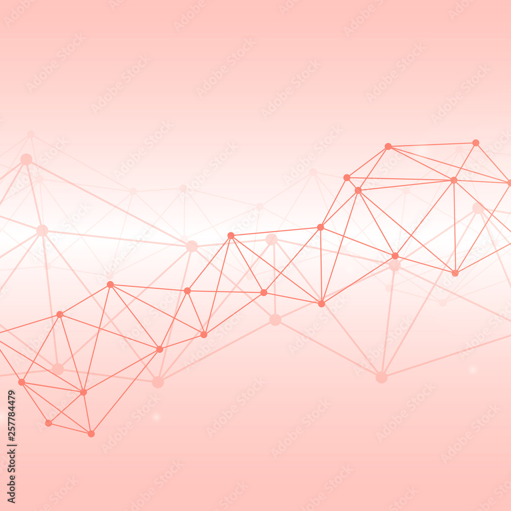 Pink neural network illustration