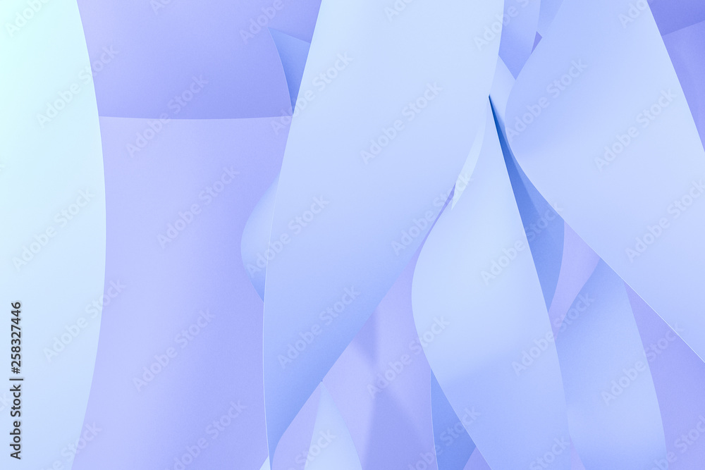 3d rendering, purple smooth curves background