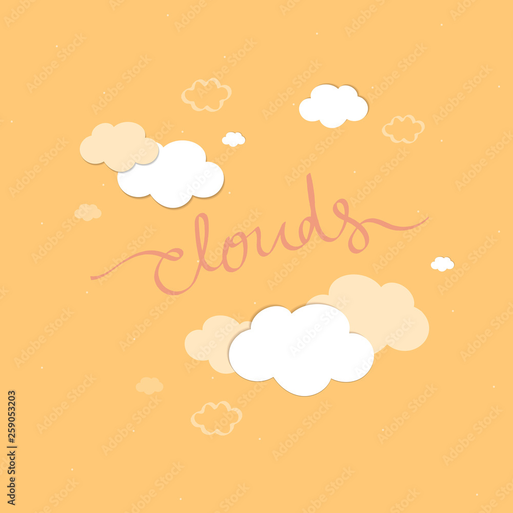 Cloudy yellow sky pattern