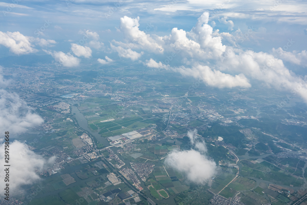 blue sky with clouds