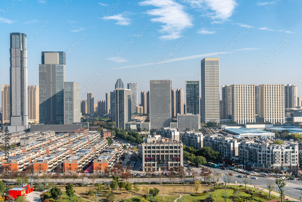 城市天际线全景