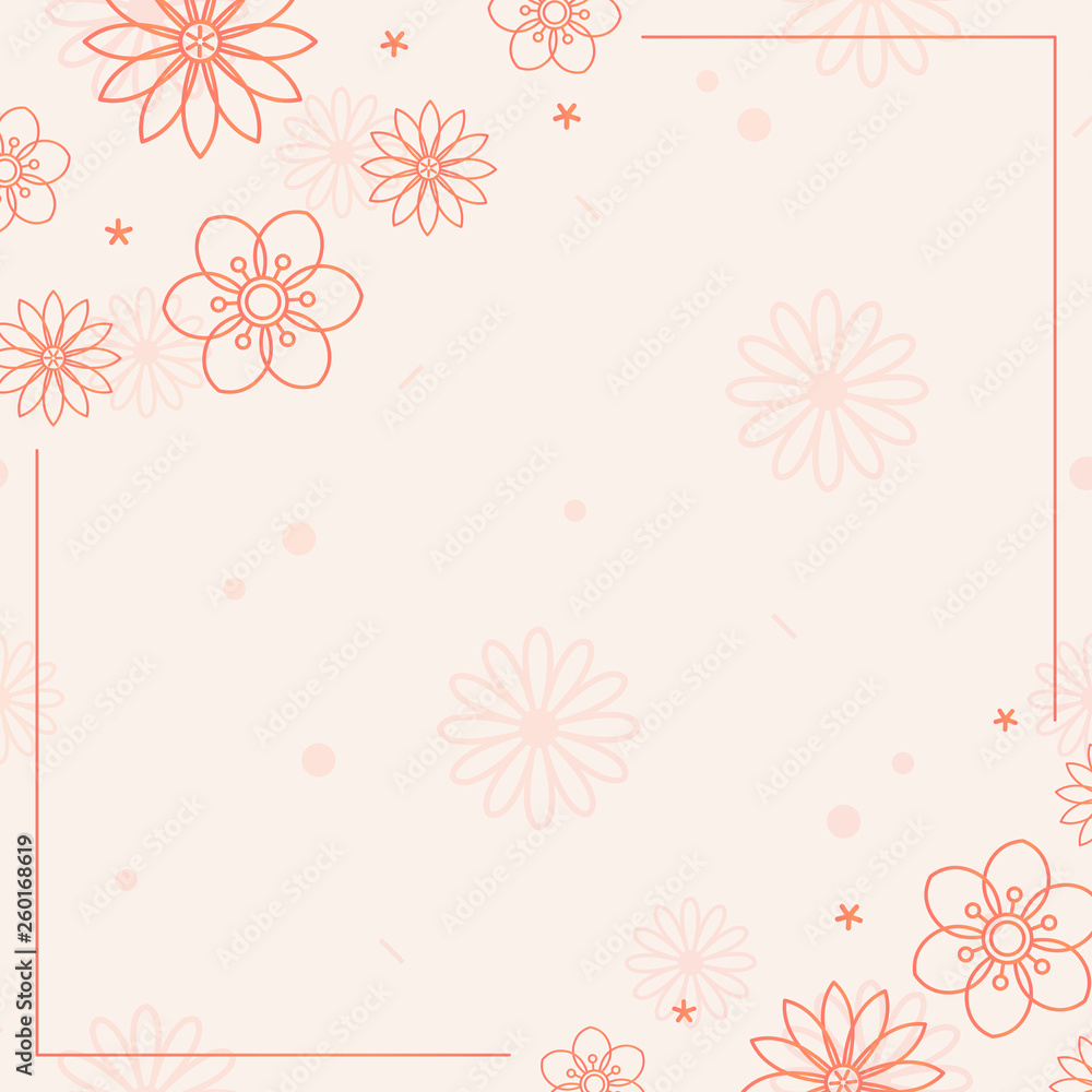 Orange flower pattern