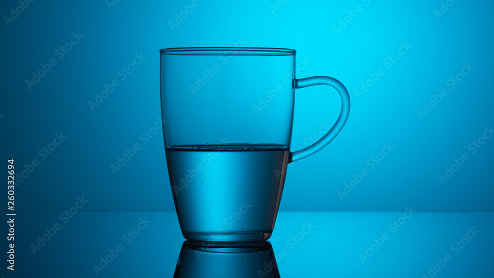 wine glasses dishes on a colored background