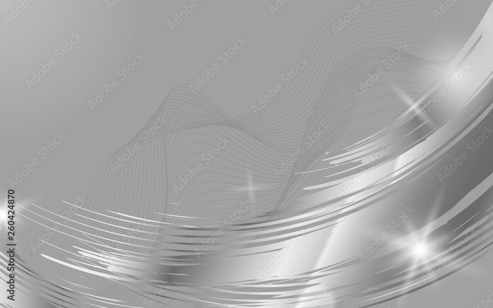 Silver wave abstract background illustration