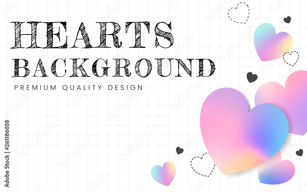 Heart background illustration