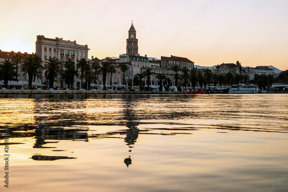 Old town of Split in Dalmatia, Croatia. Split is the famous city and top tourism destination of Croa