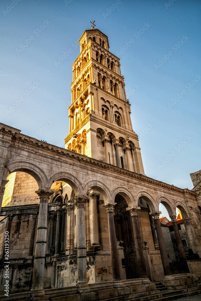 The Diocletians Palace in Split, Croatia - Famous Diocletian Palace is ancient palace built for Emp