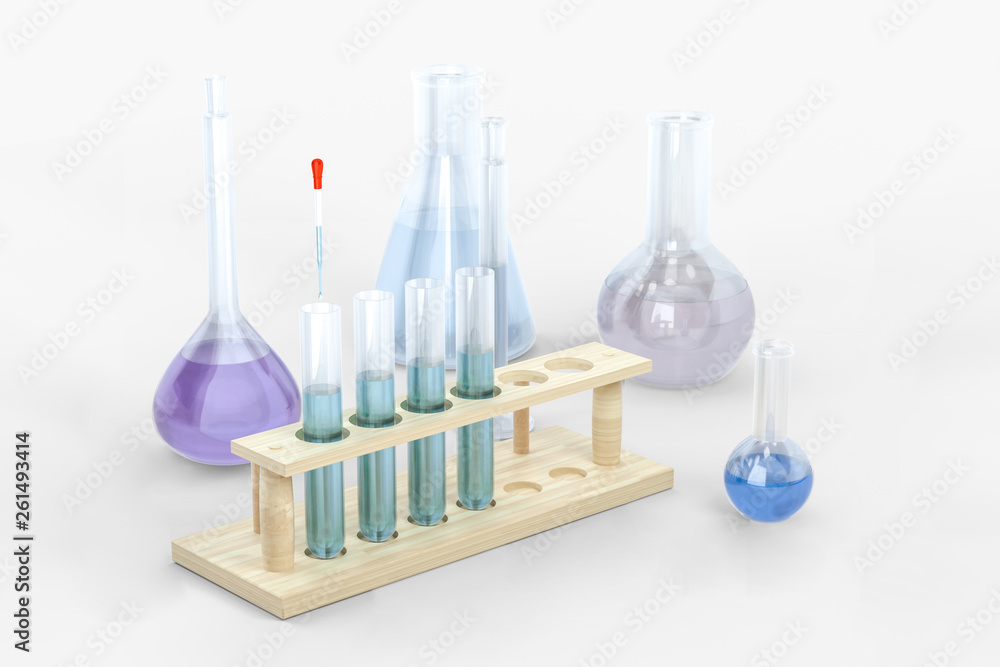 3d rendering, biotechnological laboratory equipment background