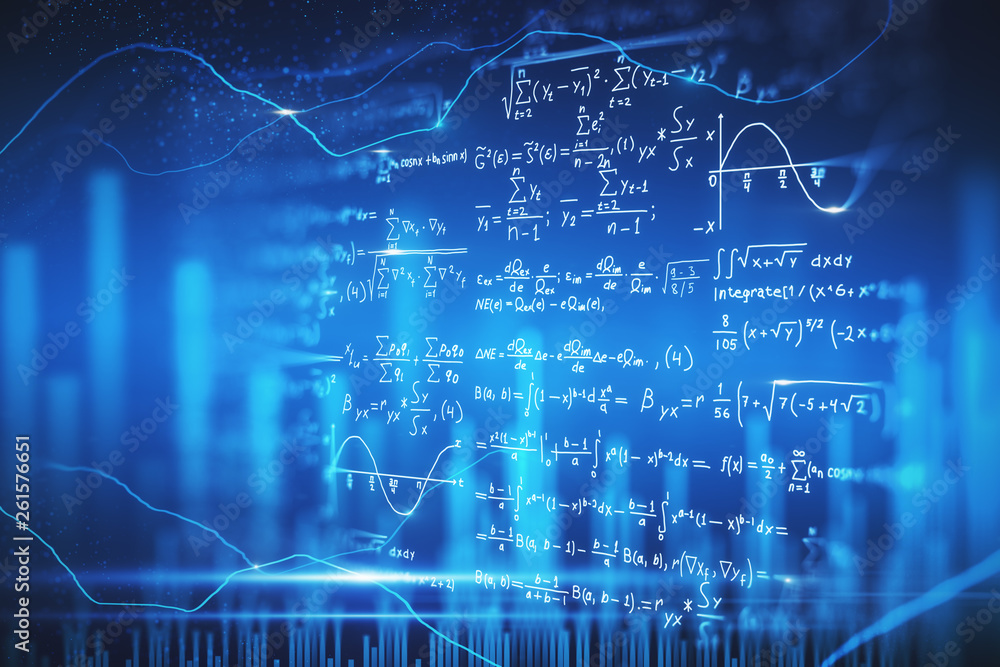 Digital mathematical formulas wallpaper