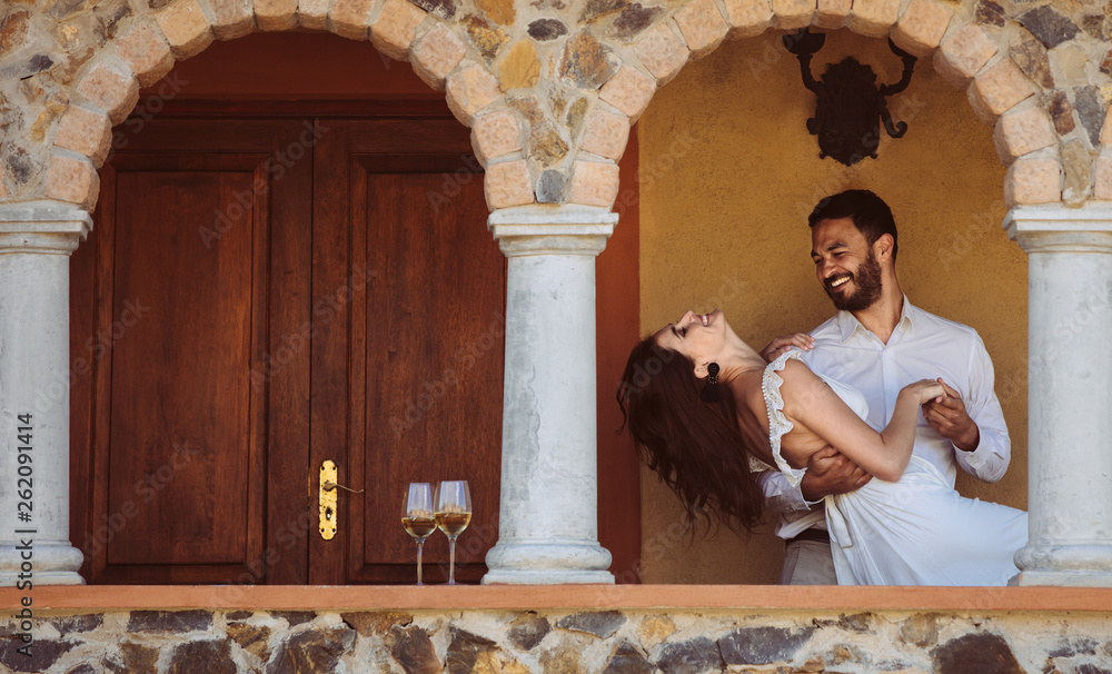 Romantic couple dancing