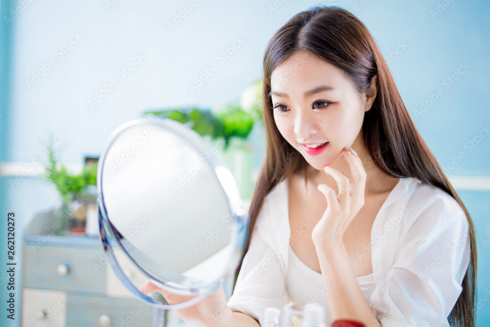 Beauty woman skin care concept