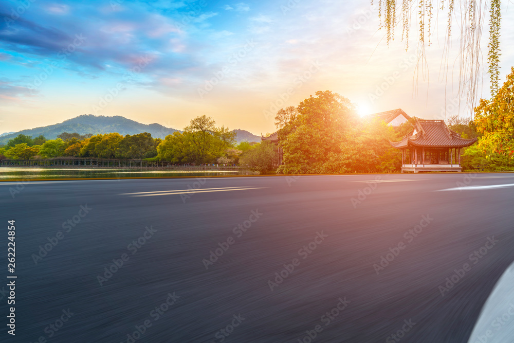 Road and Natural Landscape Landscape